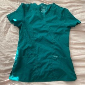 Cherokee - Hunter Green Scrub Top XS